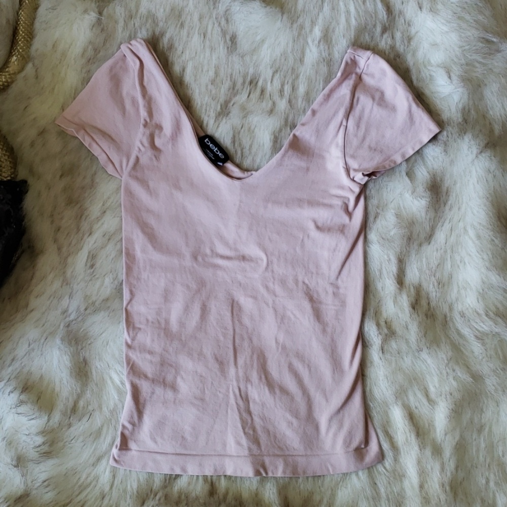 ❤️GUC [Bebe] bodycon baby pink top 0139